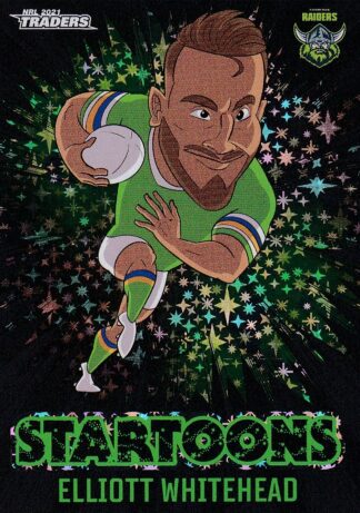 2021 NRL Traders Black Startoons - STBK02 Elliott Whitehead Canberra Raiders