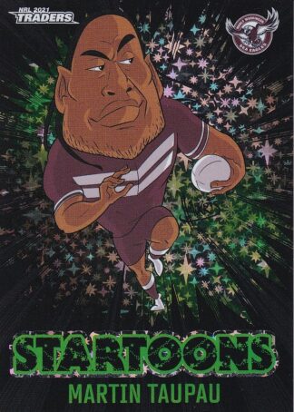 2021 NRL Traders Black Startoons - STBK07 Martin Taupau Manly Sea Eagles