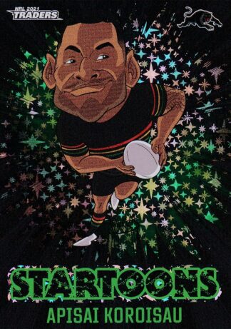 2021 NRL Traders Black Startoons - STBK12 Apisai Koroisau Penrith Panthers
