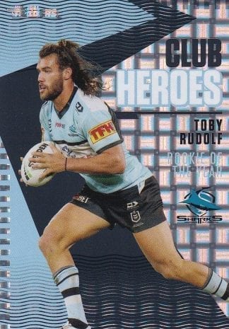2021 NRL Traders Club Hero Parallel - CHP08 Toby Rudolf Cronulla Sharks