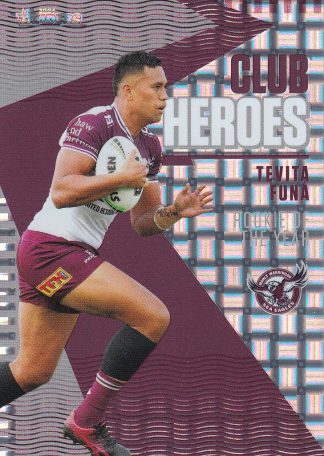 2021 NRL Traders Club Hero Parallel - CHP11 Tevita Funa Manly Sea Eagles