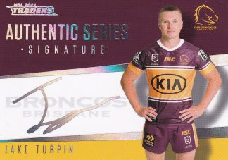 2021 NRL Traders Signature Series Silver - AS01 Jake Turpin Brisbane Broncos