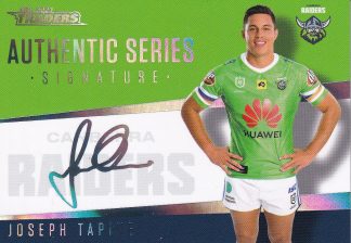 2021 NRL Traders Signature Series Silver - AS02 Joseph Tapine Canberra Raiders