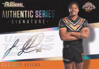2021 NRL Traders Signature Series Silver - AS16 Luciano Leilua Wests Tigers