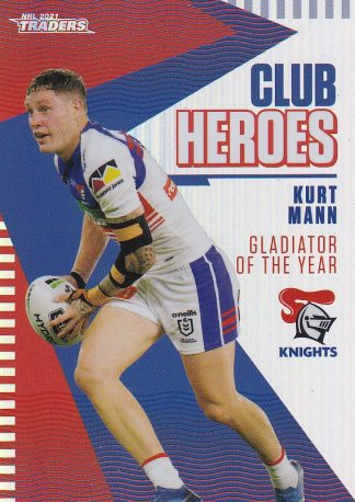 2021 NRL Traders Club Hero - CH16 Kurt Mann Newcastle Knights