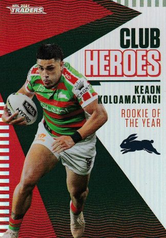 2021 NRL Traders Club Hero - CH24 Keaon Koloamatangi South Sydney Rabbitohs