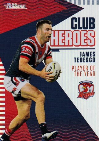 2021 NRL Traders Club Hero - CH27 James Tedesco Sydney Roosters