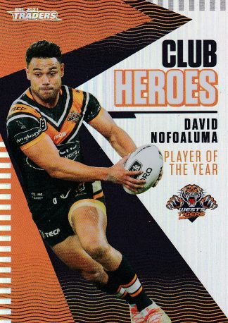 2021 NRL Traders Club Hero - CH31 David Nofoaluma Wests Tigers