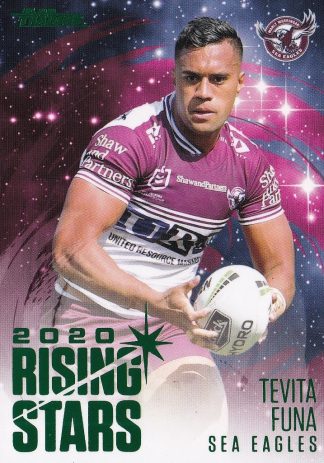 2021 NRL Traders Rising Stars Parallel - RSP06 Tevita Funa Manly Sea Eagles