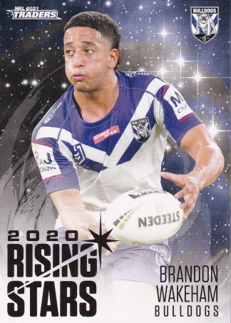 2021 NRL Traders Rising Stars - RS09 Brandon Wakeham Canterbury Bulldogs