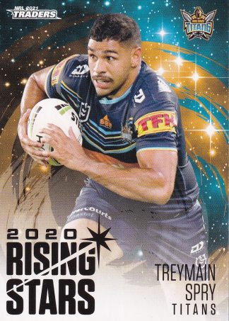 2021 NRL Traders Rising Stars - RS15 Treymain Spry Gold Coast Titans