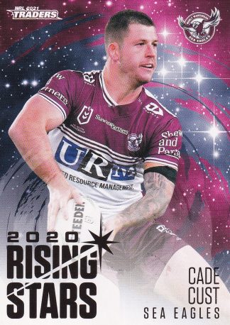 2021 NRL Traders Rising Stars - RS16 Cade Cust Manly Sea Eagles