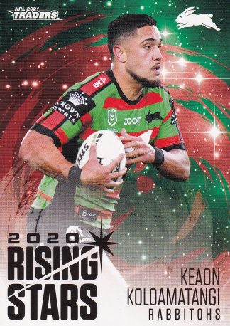 2021 NRL Traders Rising Stars - RS34 Keaon Koloamatangi South Sydney Rabbitohs