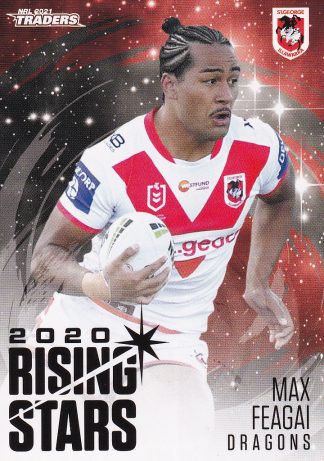 2021 NRL Traders Rising Stars - RS39 Max Feagai St George Dragons