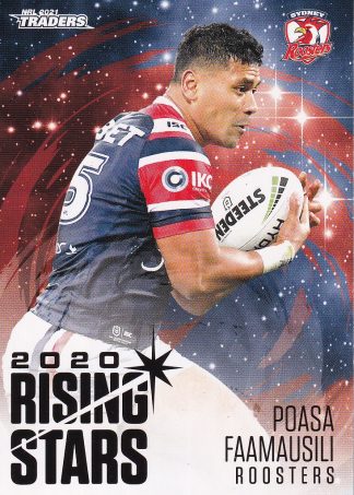 2021 NRL Traders Rising Stars - RS42 Poasa Faamausili Sydney Roosters