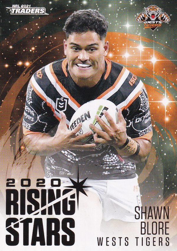 2021 NRL Traders Rising Stars - RS46 Shawn Blore Wests Tigers