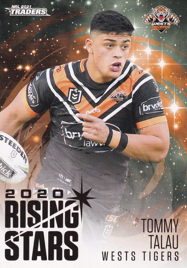 2021 NRL Traders Rising Stars - RS48 Tommy Talau Wests Tigers