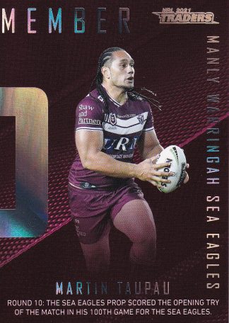 2021 NRL Traders Season To Remember - SR18 Martin Taupau Manly Sea Eagles