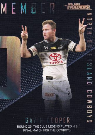 2021 NRL Traders Season To Remember - SR27 Gavin Cooper North QLD Cowboys