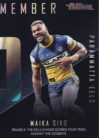 2021 NRL Traders Season To Remember - SR30 Maika Sivo Parramatta Eels