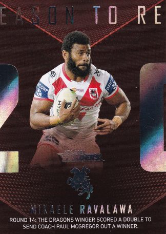 2021 NRL Traders Season To Remember - SR38 Mikaele Ravalawa St George Dragons