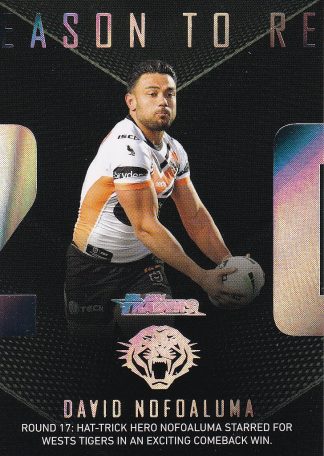 2021 NRL Traders Season To Remember - SR47 David Nofoaluma Wests Tigers