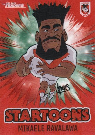 2021 NRL Traders Startoons - ST15 Mikaele Ravalawa St George Dragons