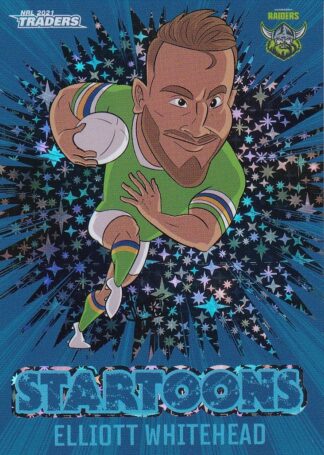 2021 NRL Traders Blue Startoons - STBL02 Elliott Whitehead Canberra Raiders