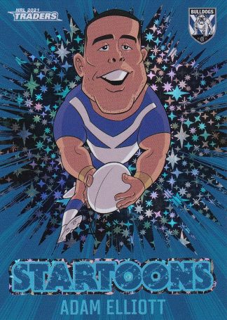 2021 NRL Traders Blue Startoons - STBL03 Adam Elliott Canterbury Bulldogs