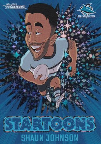 2021 NRL Traders Blue Startoons - STBL04 Shaun Johnson Cronulla Sharks