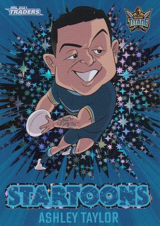 2021 NRL Traders Blue Startoons - STBL06 Ashley Taylor Gold Coast Titans
