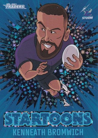 2021 NRL Traders Blue Startoons - STBL08 Kenneath Bromwich Melbourne Storm