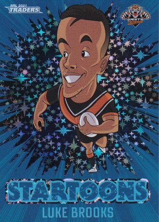 2021 NRL Traders Blue Startoons - STBL18 Luke Brooks Wests Tigers
