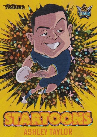 2021 NRL Traders Yellow Startoons - STY06 Ashley Taylor Gold Coast Titans