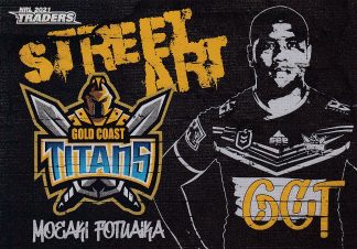 2021 NRL Traders Street Art Black - SAB05 Moeaki Fotuaika Gold Coast Titans