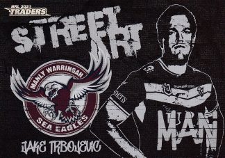 2021 NRL Traders Street Art Black - SAB06 Jake Trbojevic Manly Sea Eagles