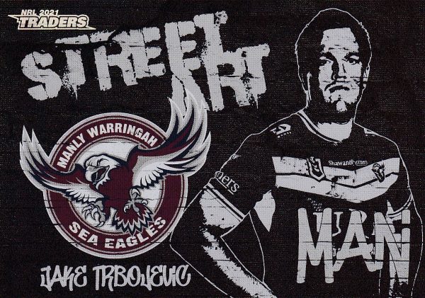 2021 NRL Traders Street Art Black - SAB06 Jake Trbojevic Manly Sea Eagles