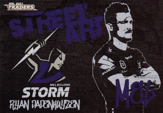 2021 NRL Traders Street Art Black - SAB07 Ryan Papenhuyzen Melbourne Storm