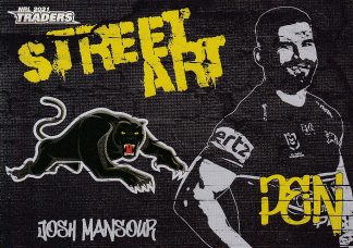 2021 NRL Traders Street Art Black - SAB11 Josh Mansour Penrith Panthers