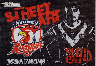 2021 NRL Traders Street Art Black - SAB14 Siosuia Taukeiaho Sydney Roosters
