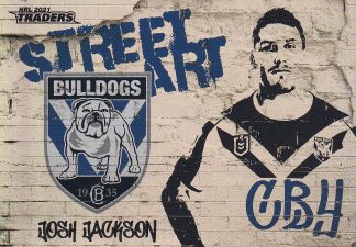 2021 NRL Traders Street Art White - SAW03 Josh Jackson Canterbury Bulldogs