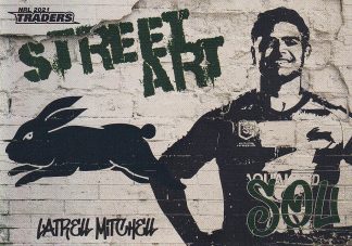 2021 NRL Traders Street Art White - SAW12 Latrell Mitchell South Sydney Rabbitohs