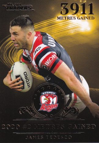 2021 NRL Traders League Leader Gold - LLG2 James Tedesco Sydney Roosters