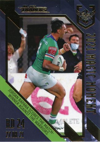 2021 NRL Traders Magic Moment - GPP02 Jordan Rapana Canberra Raiders
