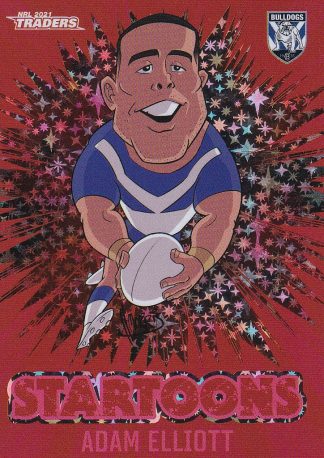 2021 NRL Traders Red Startoons - STR03 Adam Elliott Canterbury Bulldogs