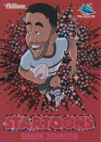 2021 NRL Traders Red Startoons - STR04 Shaun Johnson Cronulla Sharks
