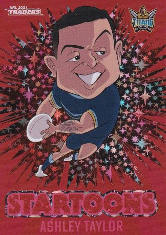 2021 NRL Traders Red Startoons - STR06 Ashley Taylor Gold Coast Titans