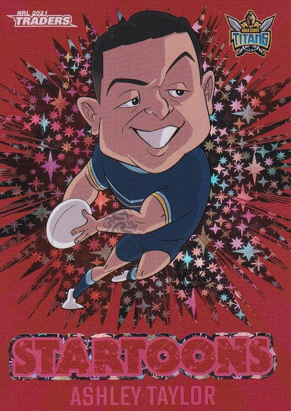 2021 NRL Traders Red Startoons - STR06 Ashley Taylor Gold Coast Titans