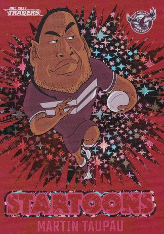 2021 NRL Traders Red Startoons - STR07 Martin Taupau Manly Sea Eagles