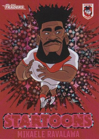 2021 NRL Traders Red Startoons - STR15 Mikaele Ravalawa St George Dragons